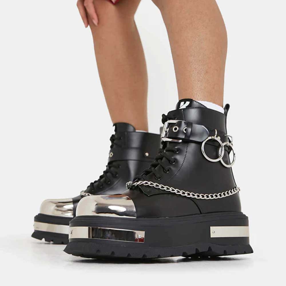 Koi Footwear Koi Footwear Borin Hardware Platform Boots 38 Shoes